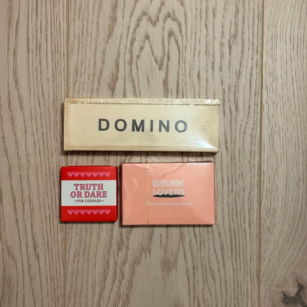 Couples Game Night Bundle Domino Set + Truth or Dare + Drunk Lovers Card Game